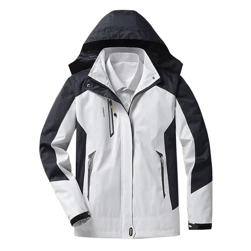 Chaqueta térmica impermeable mujer, cortavientos, ideal invierno y lluvia. Abrigo exterior casual y protección frío.