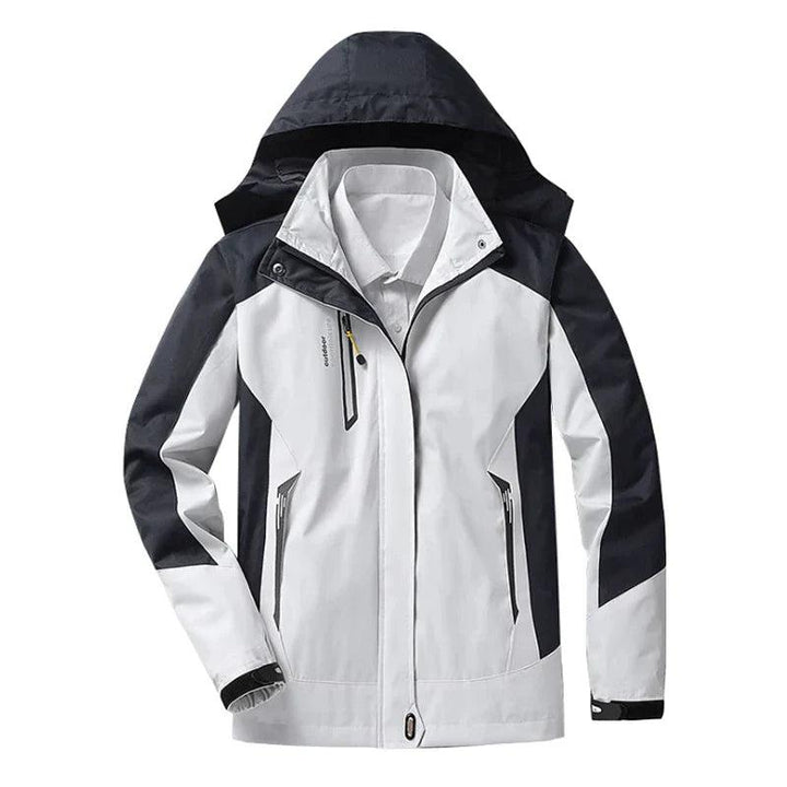 Chaqueta térmica impermeable mujer, cortavientos, ideal invierno y lluvia. Abrigo exterior casual y protección frío.