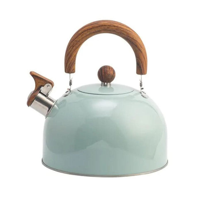 Elegante hervidor de acero inoxidable con silbato fuerte. Diseño moderno para tu cocina, utensilio duradero.