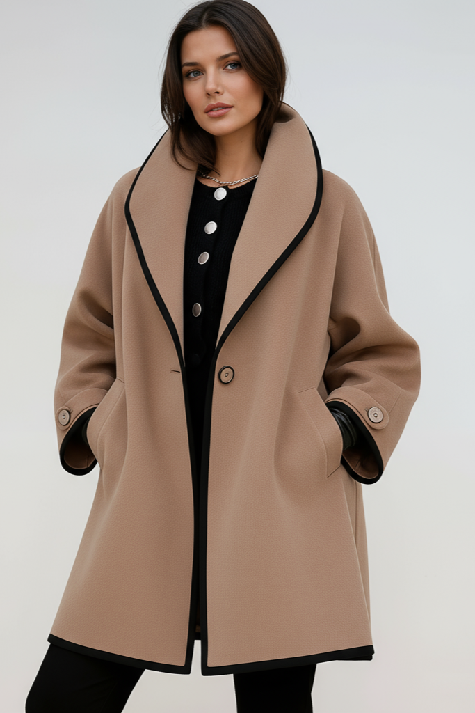 Abrigo de invierno CELEYA para mujer, corte oversize, estilo y calidez.
