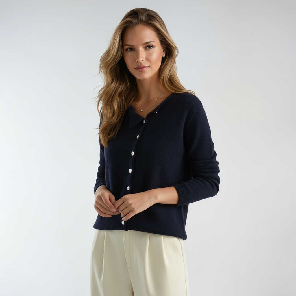 Cárdigan de invierno EVANZA para mujer, cálido y confortable, ideal como abrigo de temporada.