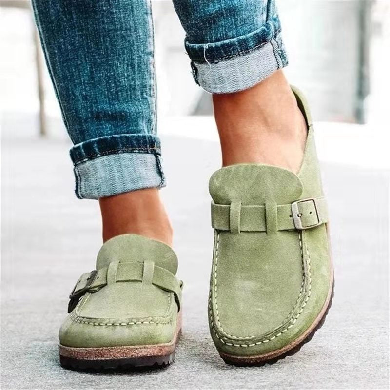 Mules ortopédicos, calzado elegante de mujer con suela antideslizante y soporte de arco para confort.