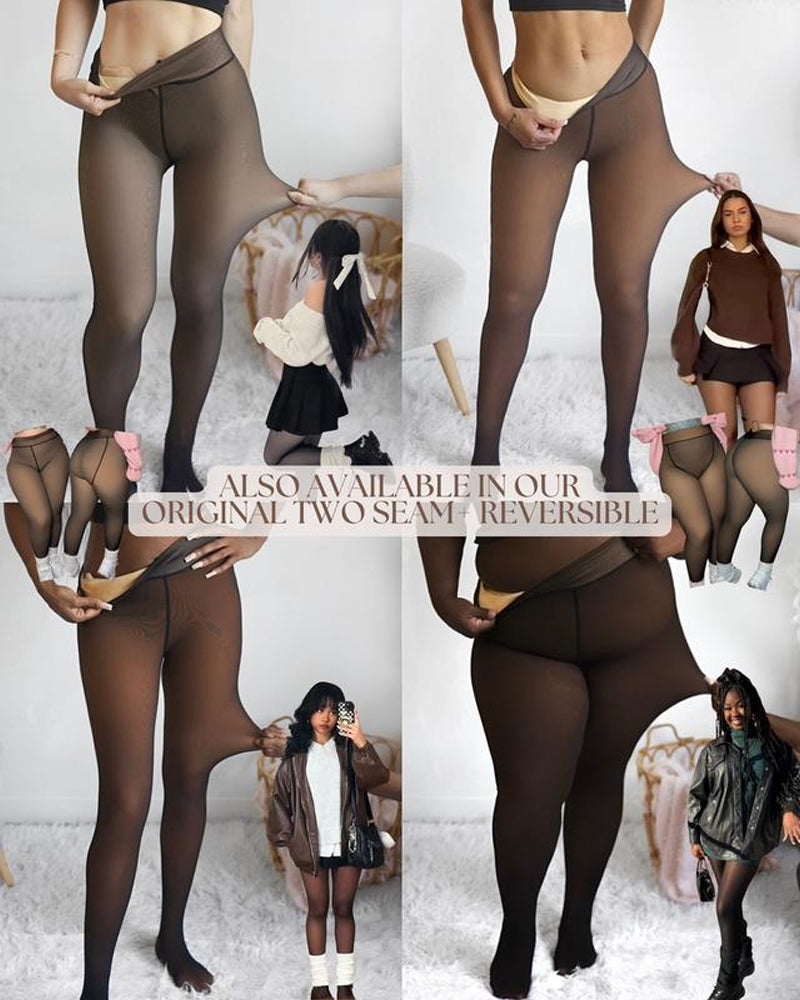Mujer en leggings negros de compresión. Cintura alta que moldea el abdomen para un vientre plano.