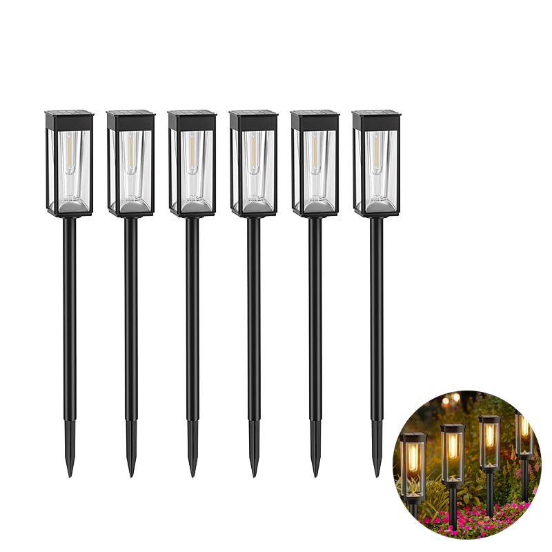 Luces solares LED resistentes para exterior, iluminación de jardín y camino todo el año con energía solar.