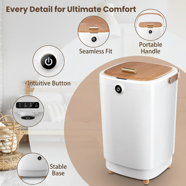 Calentador de toallas eléctrico de acero inoxidable para baño y hogar, diseño elegante y ahorro de espacio.