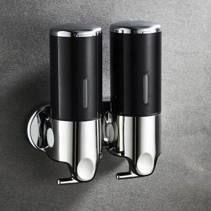 Dispensador de jabón de pared elegante, para un baño moderno y organizado.