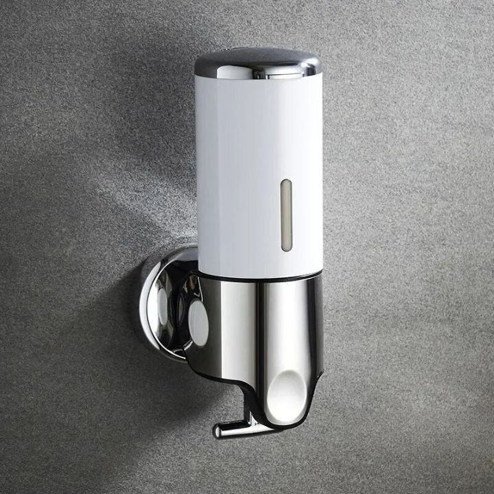 Dispensador de jabón de pared moderno, la solución perfecta para ahorrar espacio en el baño.