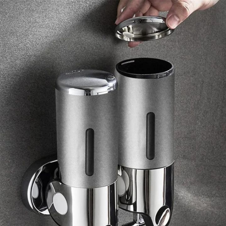 Dispensador de jabón de pared moderno, mejora la estética y limpieza de tu baño.