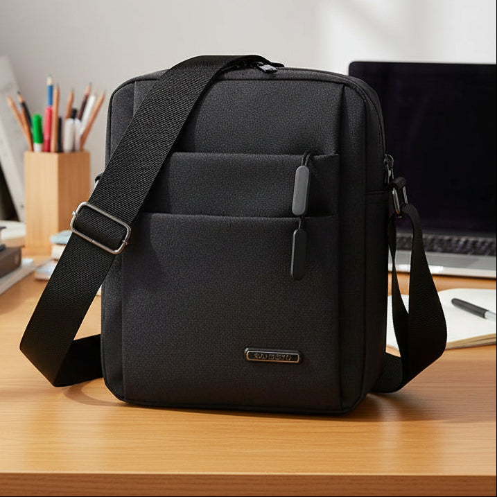 Bolsa bandolera antirrobo METROSAFE para hombre. Impermeable, segura y moderna para uso diario y viaje.