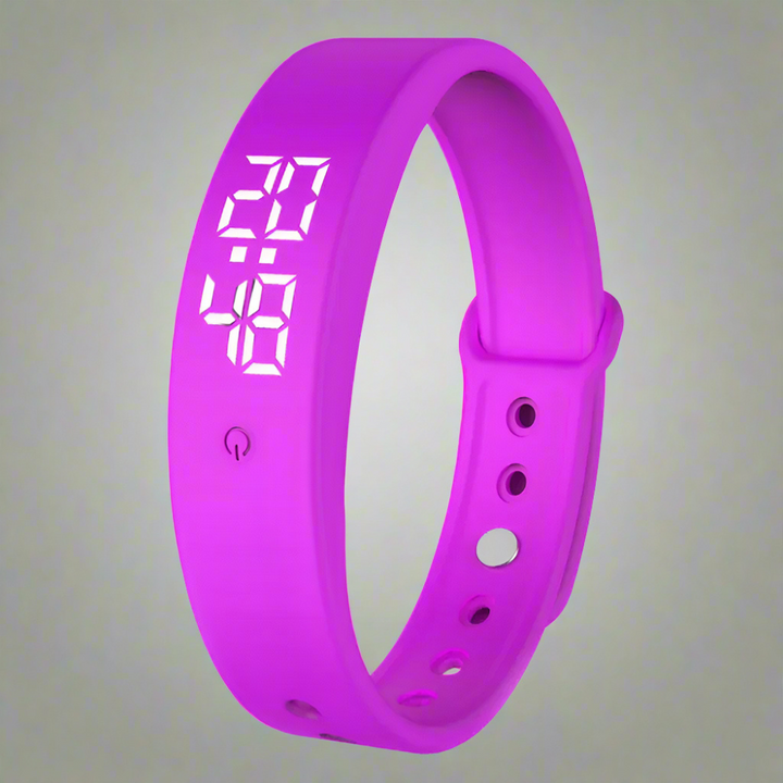 Reloj inteligente unisex de fitness en muñeca, listo para el deporte. Monitor de actividad resistente al agua.