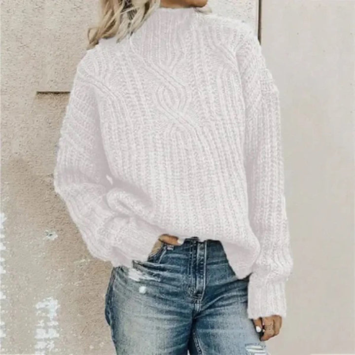 Ropa de invierno: suéter de punto para mujer, diseño casual y elegante, aporta calidez y estilo.