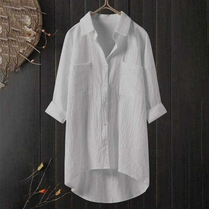Blusa larga holgada para mujer, mangas largas, estilo casual elegante, muy confortable.