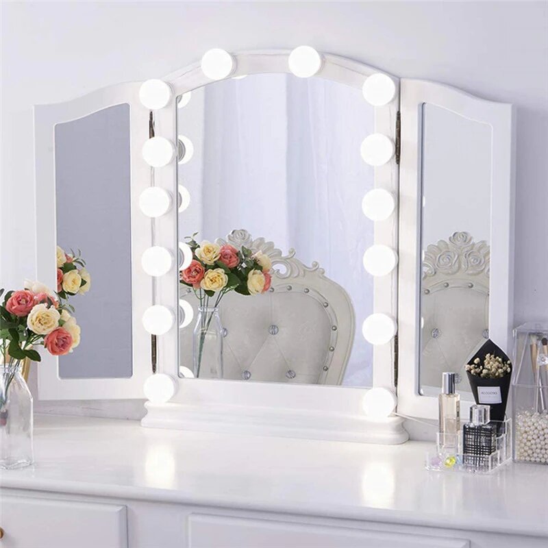 Kit de luces LED para espejo de tocador, iluminación regulable para maquillaje profesional, realza tu belleza.