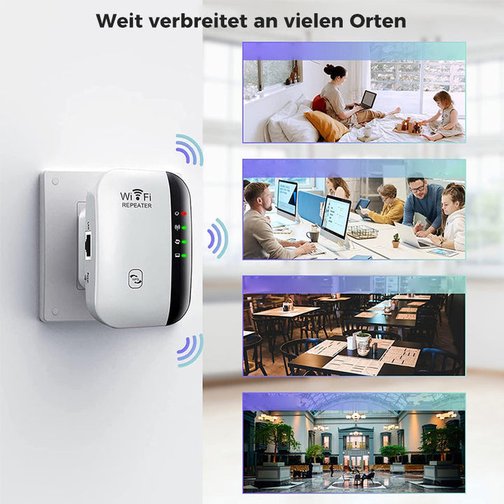 Amplificador WiFi potente. Mejora tu red inalámbrica, ideal para teletrabajo y streaming en casa/oficina.