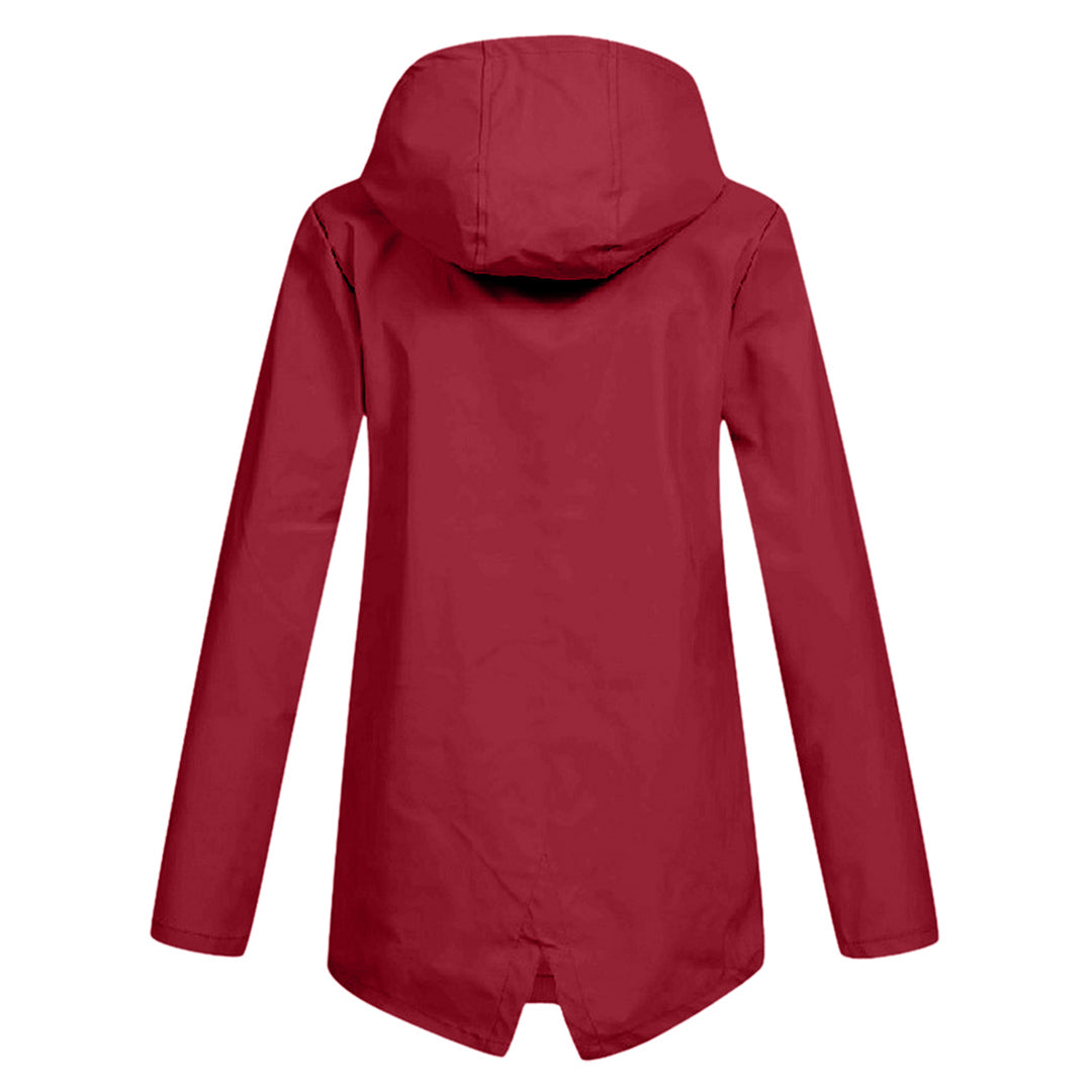 Impermeable elegante ALIDA, chaqueta de mujer, ideal para moda y protección contra lluvia.