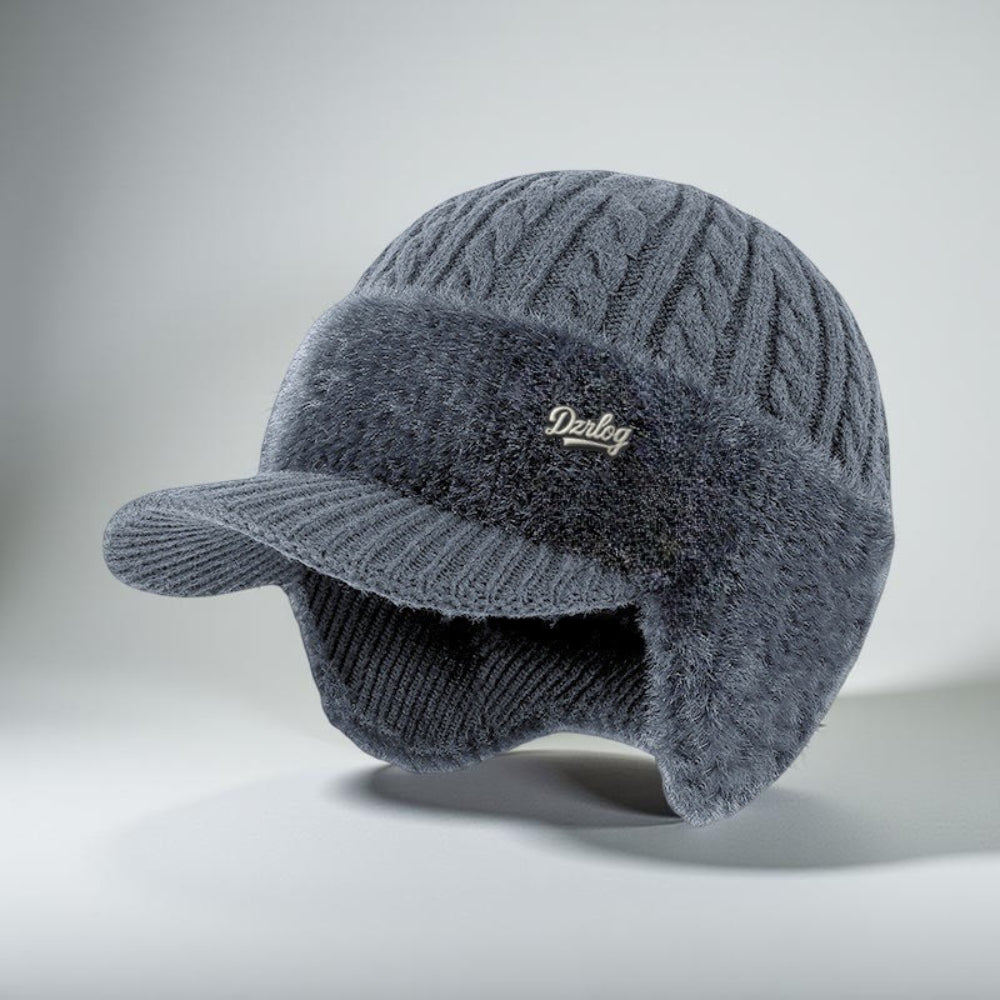Protector gorro trapper unisex de invierno con orejeras y visera, ideal para nieve y temperaturas frías.