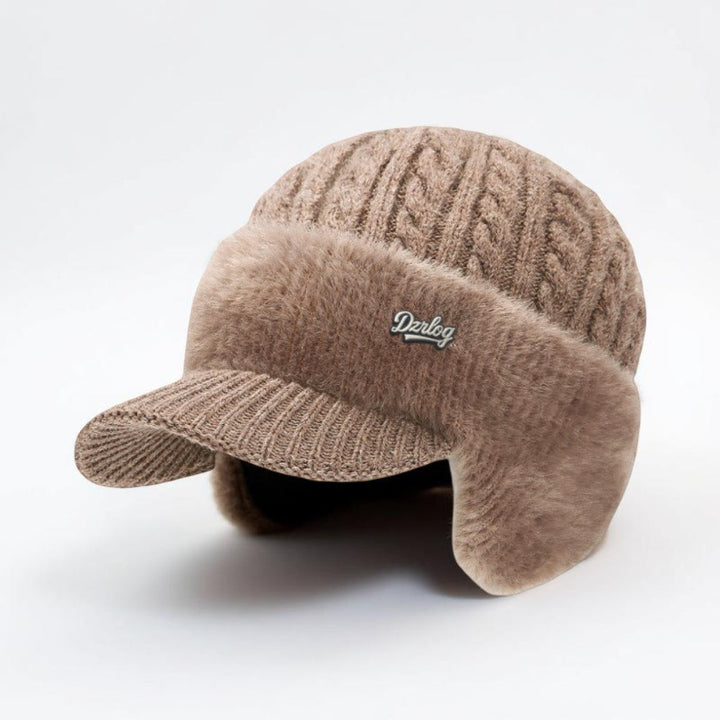 Gorro trapper de invierno con interior de polar, orejeras y visera, unisex, para días muy fríos.