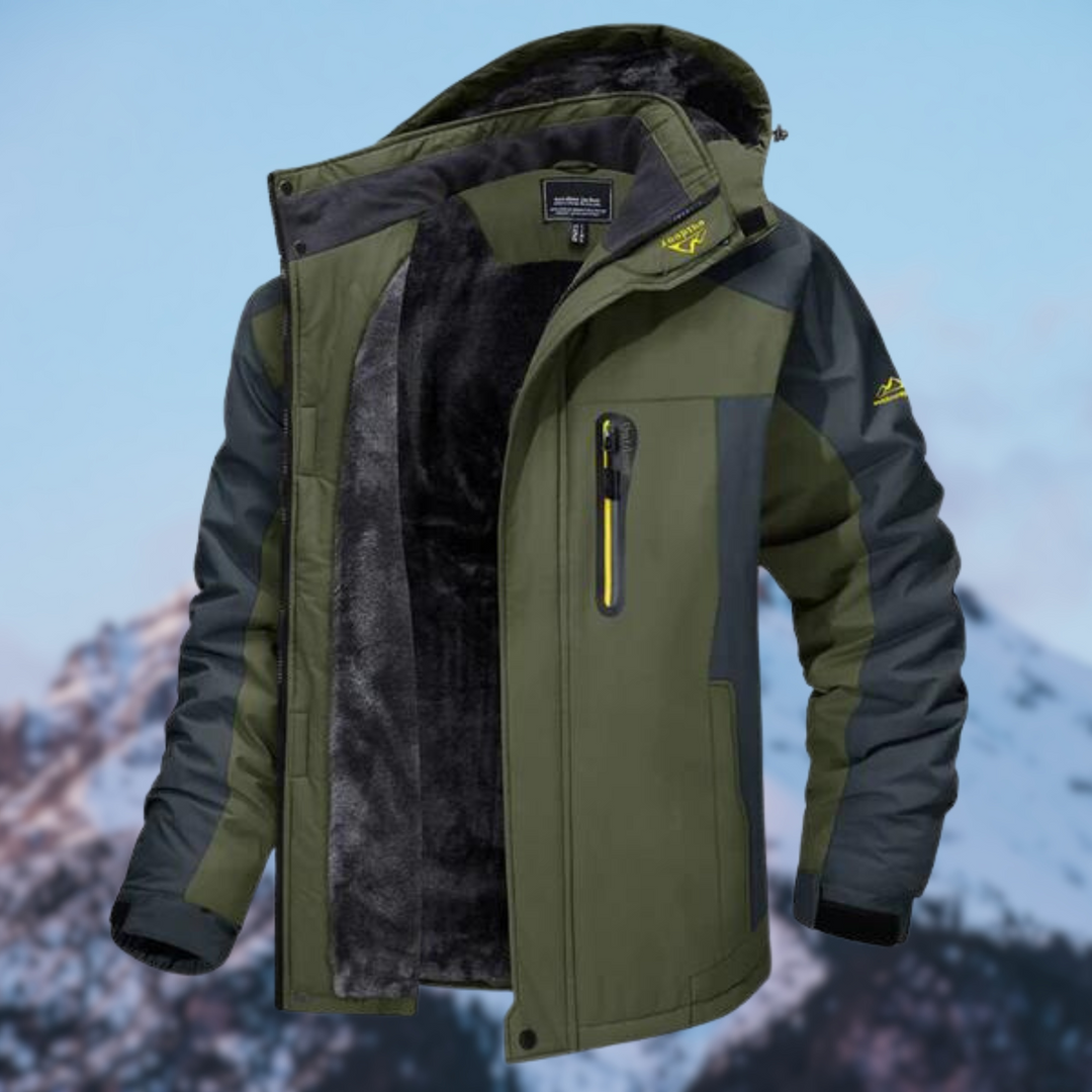 Cazadora de invierno hombre, impermeable y cálida, con bolsillos. Abrigo casual perfecto para el frío y la lluvia.
