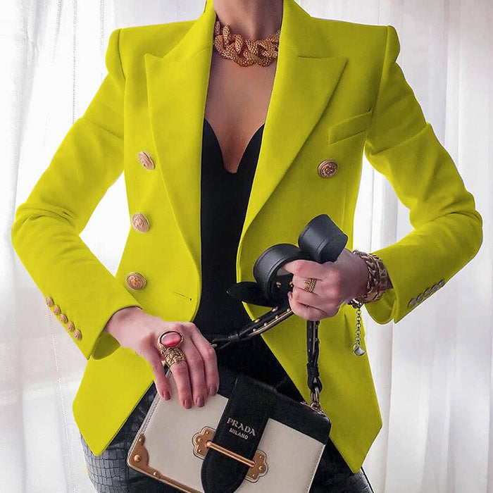 Chaqueta blazer entallada blanca para mujer RHEA. Perfecta para ropa de oficina y estilo elegante.