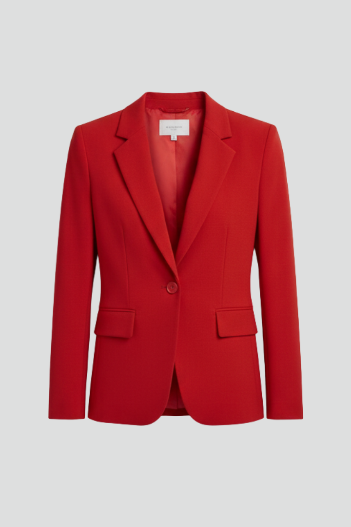 Blazer mujer elegante con solapa clásica, ideal para oficina o look profesional y sofisticado.