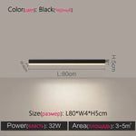 Black L80cm