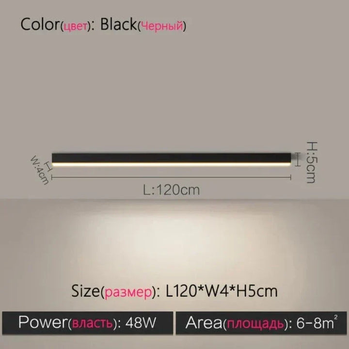 Iluminación LED de techo regulable para estudio u oficina, lámpara moderna negra de alto diseño.