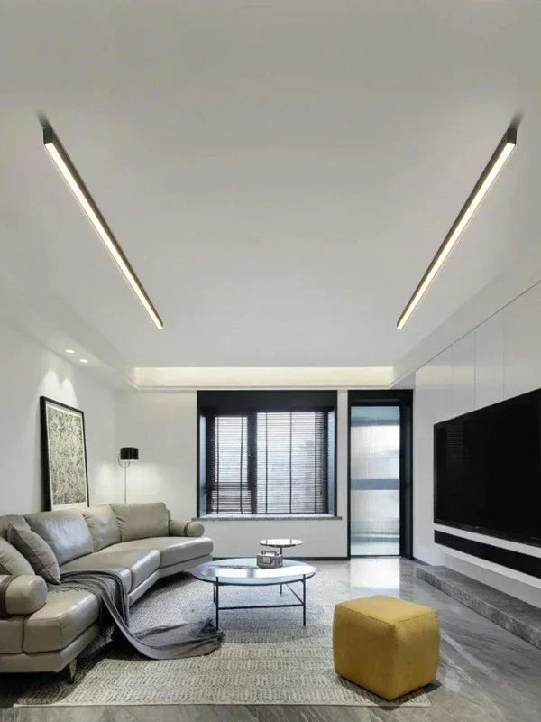 Lámpara de techo LED moderna, diseño minimalista, luz blanca eficiente para sala de estar o comedor.