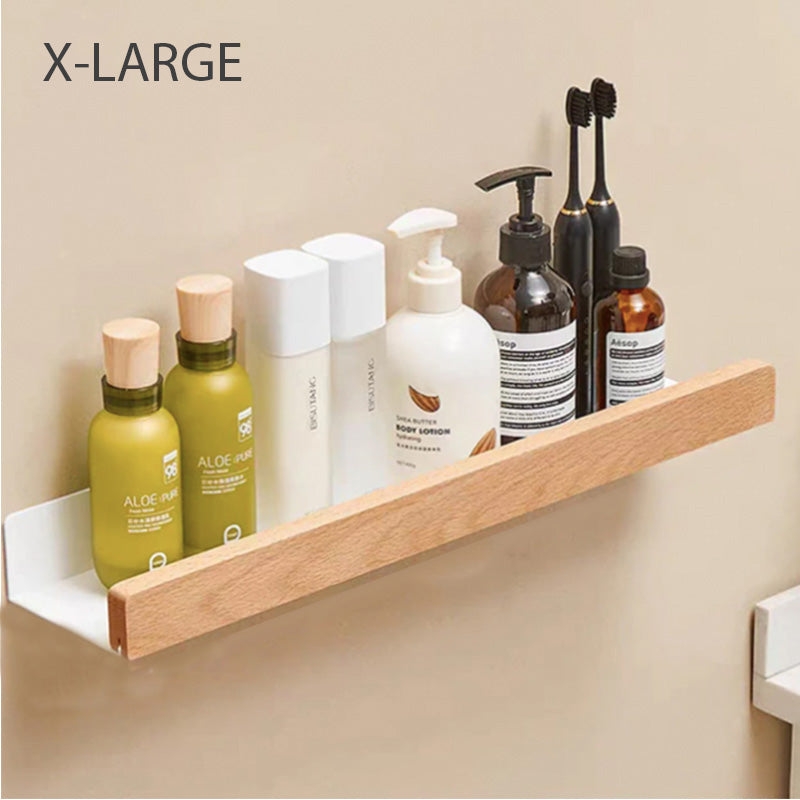Set de estantes de pared minimalistas e impermeables, perfectos para organizar el baño.
