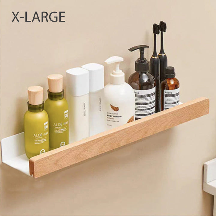 Set de estantes de pared minimalistas e impermeables, perfectos para organizar el baño.