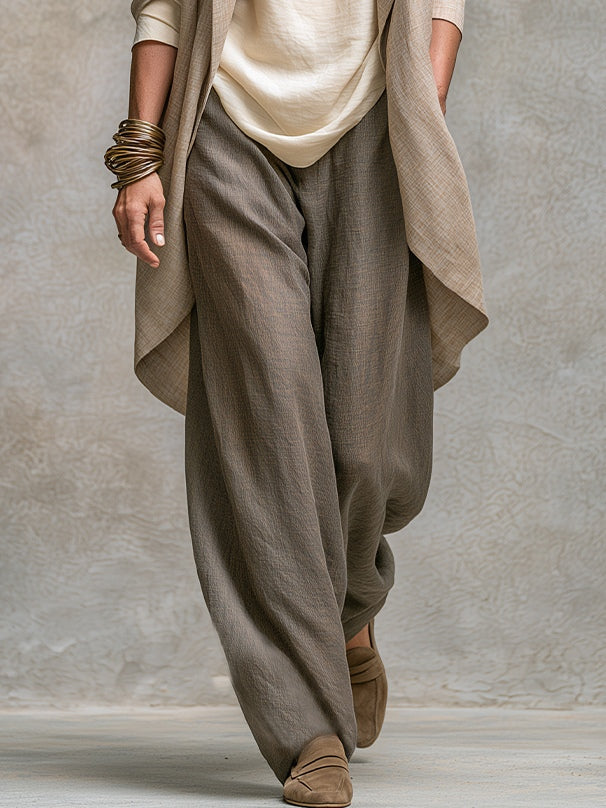 Moda primavera/verano: conjunto de 3 piezas para mujer. Chaqueta larga, pantalón ancho y blusa. Ropa elegante y cómoda.