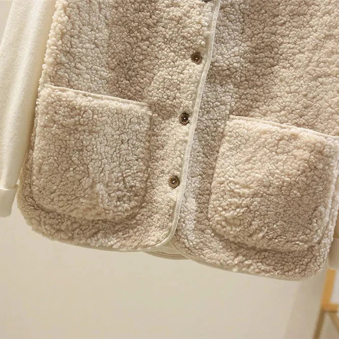 Chaleco de otoño/invierno mujer, forro polar con botones, moderno y práctico para el día a día.