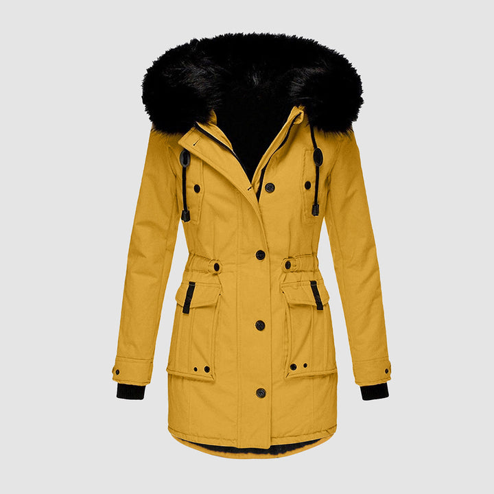 Abrigo de invierno para mujer, garantizando elegancia, calidez y un look sofisticado en cualquier ocasión.