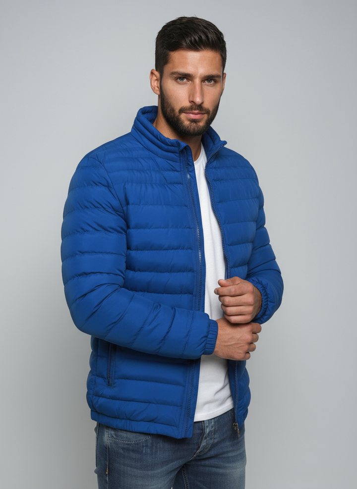 Ropa exterior: chaqueta acolchada puffer RANDOR para hombre, diseño casual y moderno, moda urbana.