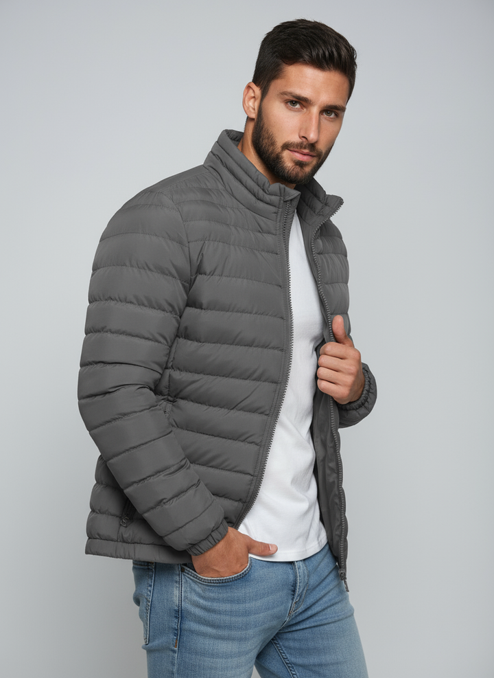 RANDOR: Chaqueta puffer de hombre, abrigo cálido y moderno para invierno. Ropa exterior urbana y casual.