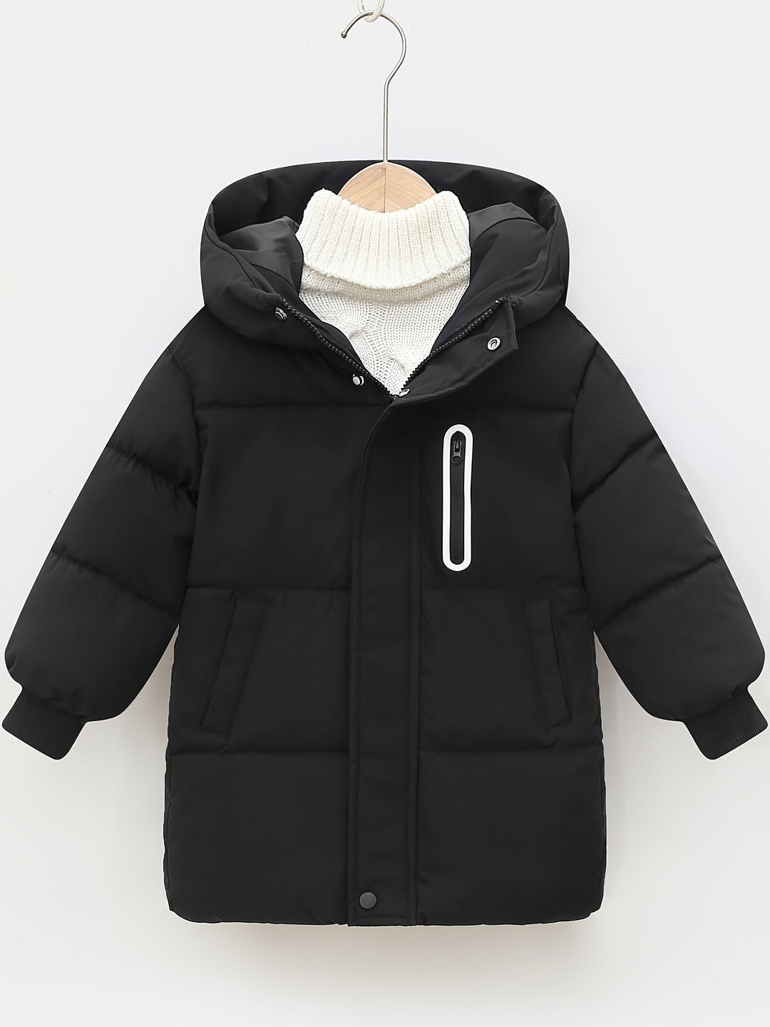 Chaqueta acolchada suave y ligera con capucha, para mantener a niños y niñas abrigados en invierno.