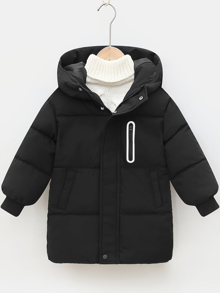 Chaqueta acolchada suave y ligera con capucha, para mantener a niños y niñas abrigados en invierno.