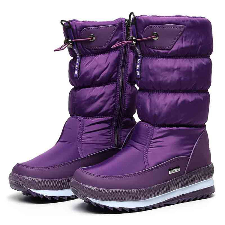 Botas de nieve hidrófugas para mujer, estilo Gresia, diseñadas para mantener los pies secos y cálidos en invierno.