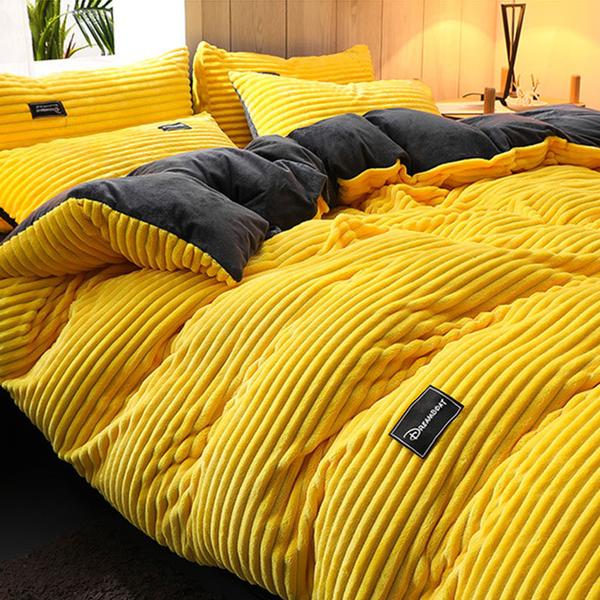 Ropa de cama suave y elegante. Para un dormitorio cálido y acogedor en invierno, con funda de edredón.