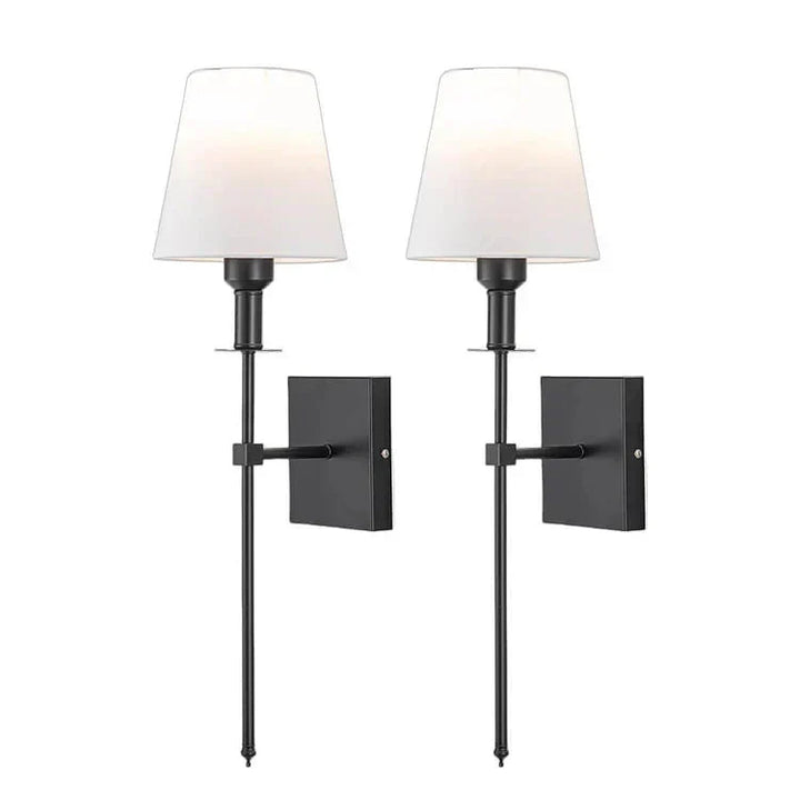 Set de 2 lámparas de pared inalámbricas recargables, perfectas para pasillos y salas. Luz LED moderna sin instalación.