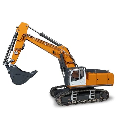 Excavadora hidráulica a control remoto 1/14 para entusiastas del hobby. Maquinaria de construcción RC RTR de juguete.