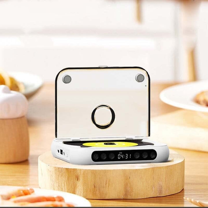 Reproductor de CD portátil con Bluetooth para streaming de música inalámbrico y sonido Hi-Fi.