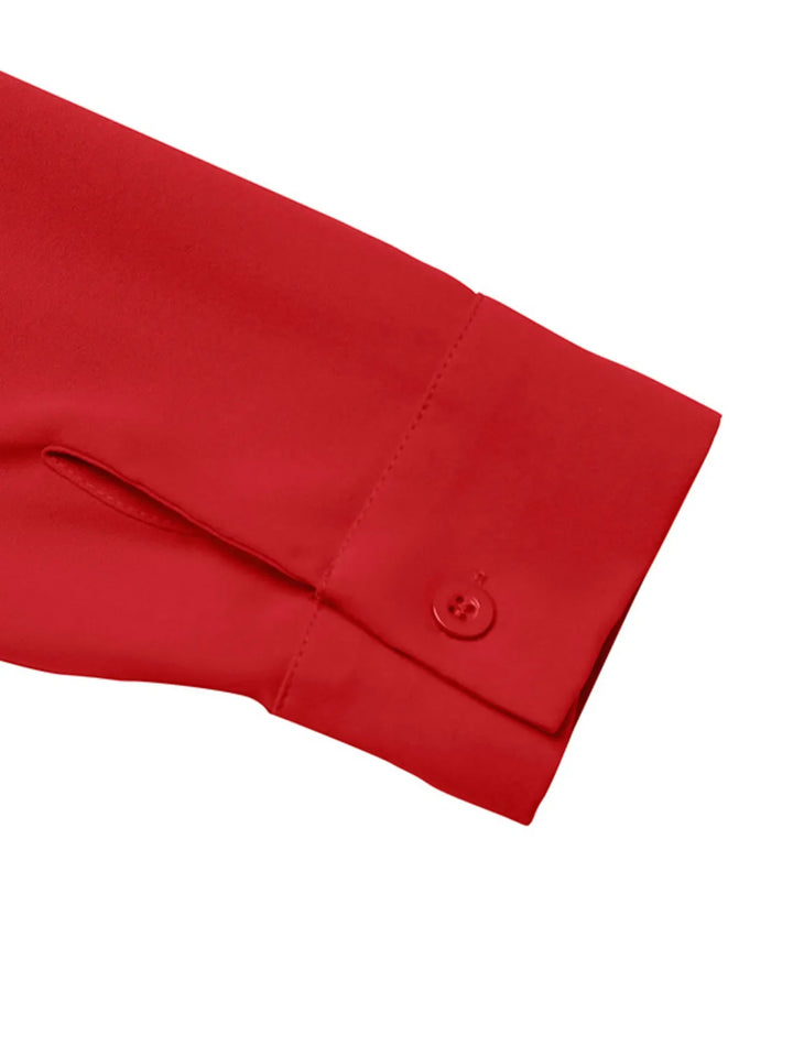Vibrante vestido midi rojo plisado para mujer. Estilo chic con hombros descubiertos y volantes. Elegancia festiva.