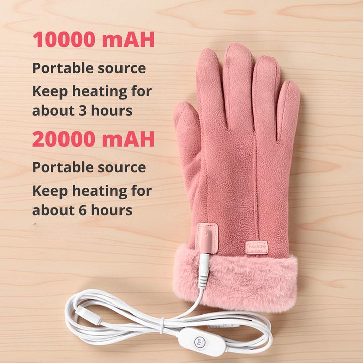 Accesorios invierno: guantes calentados y térmicos para mujer. Impermeables, protegen del frío y permiten usar pantalla táctil.