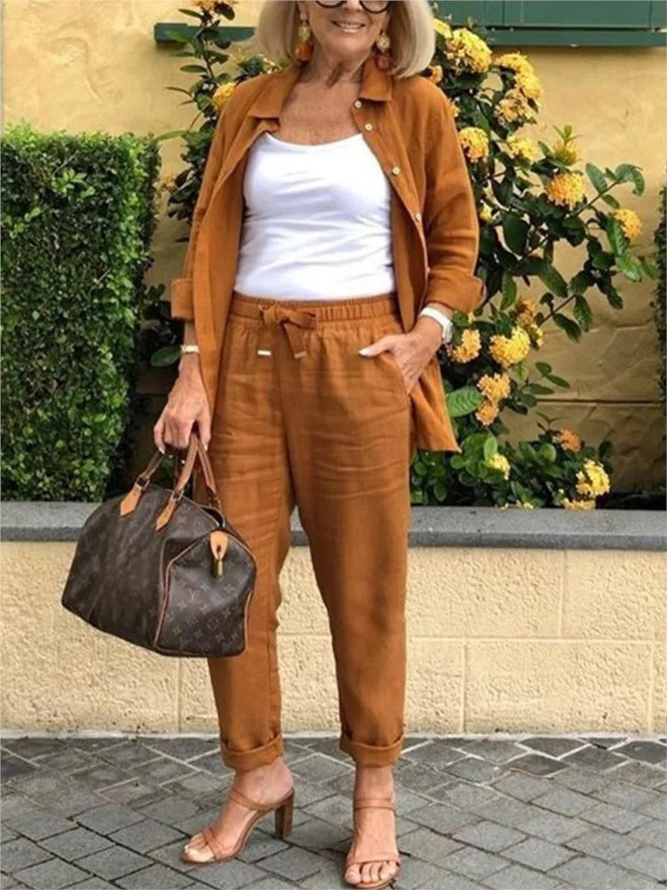 Top de verano para mujer y pantalón corto, conjunto fresco y cómodo, perfecto para atuendos veraniegos.