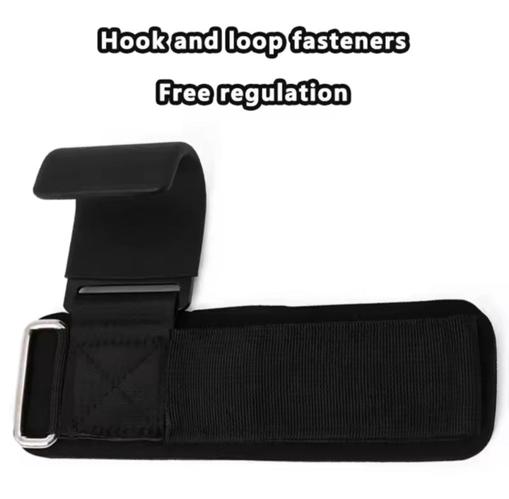 Par de agarres PowerHook Pro unisex, esenciales para mejorar el agarre y la fuerza en el fitness.