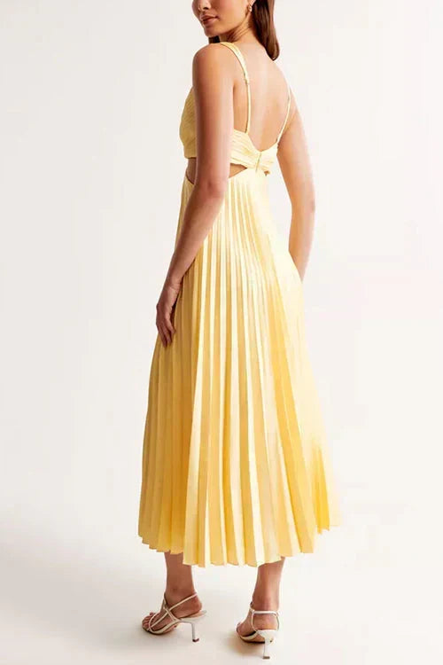 Vestido de verano midi para mujer, diseño sin mangas en color vibrante. Confort y estilo.