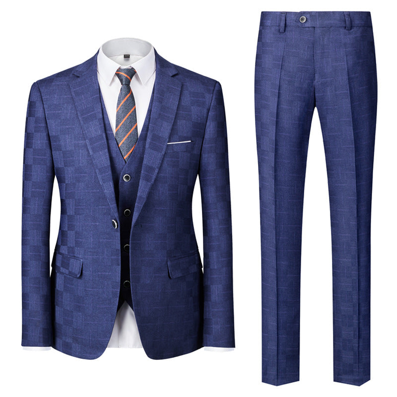 Traje de cuadros hombre slim fit dos piezas (americana y pantalón) para eventos elegantes.