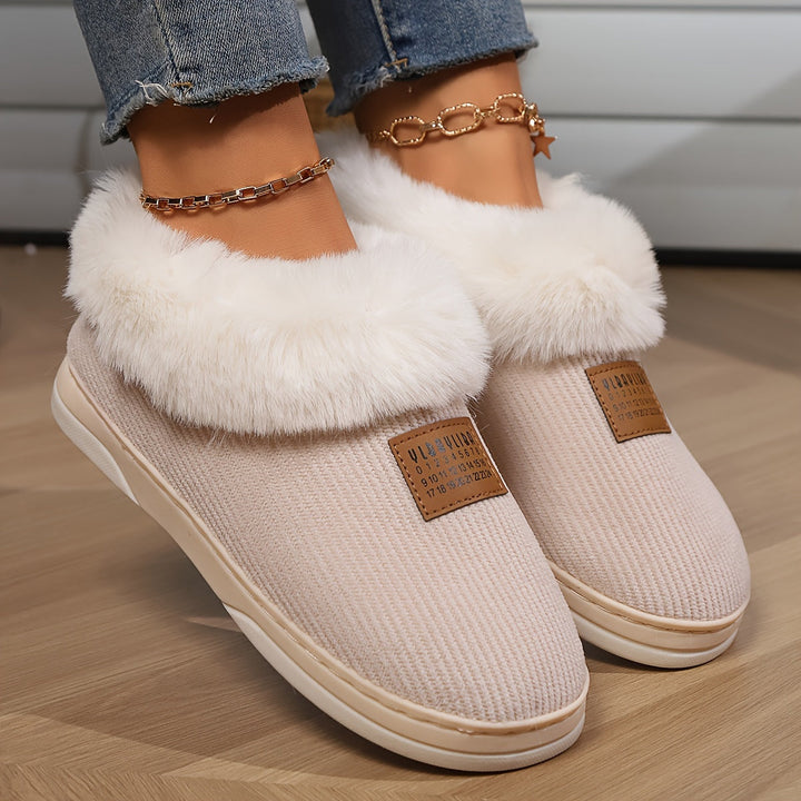 Zapatillas suaves para mujer. Calzado cómodo de descanso para el hogar. Antideslizantes y cálidas.