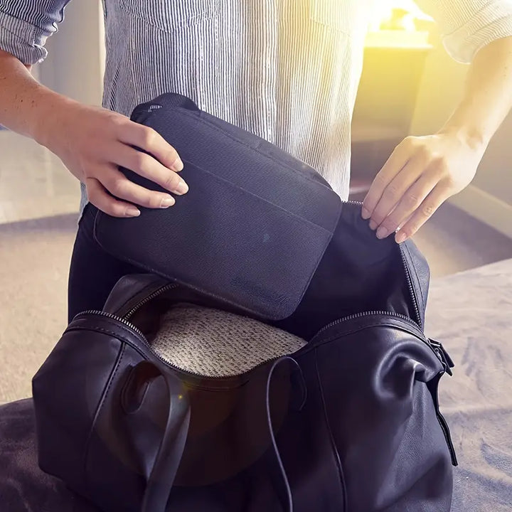 Set de costura portátil con organizador, ideal para emergencias de moda, viajes y manualidades en casa.