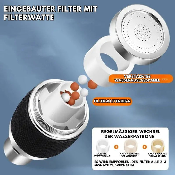 Extensor de grifo universal con función antisalpicaduras. Flexibilidad 360° para tu grifo de cocina.